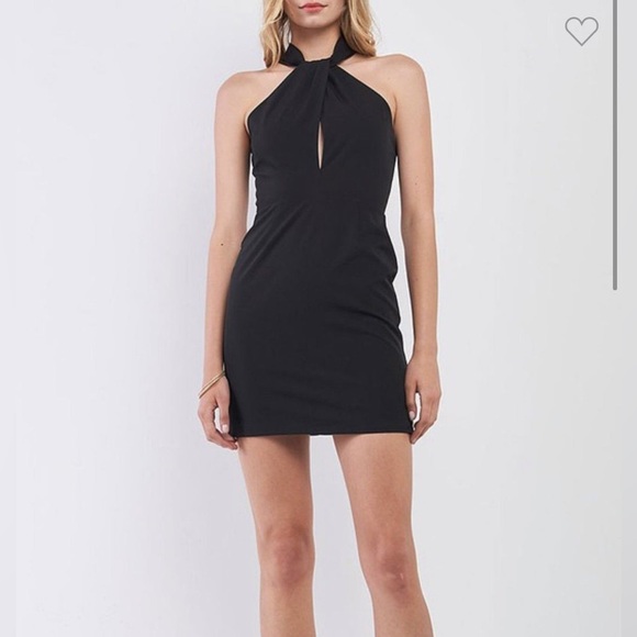 Just...Taylor Dresses & Skirts - Black Twist Halter Dress